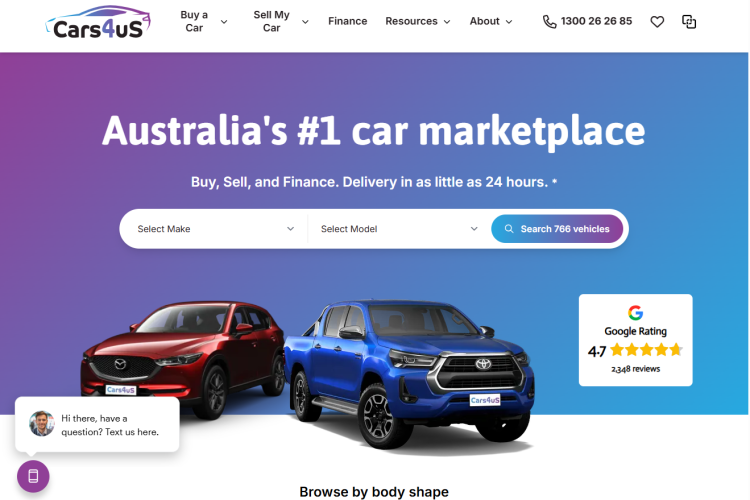 Cars4Us website
